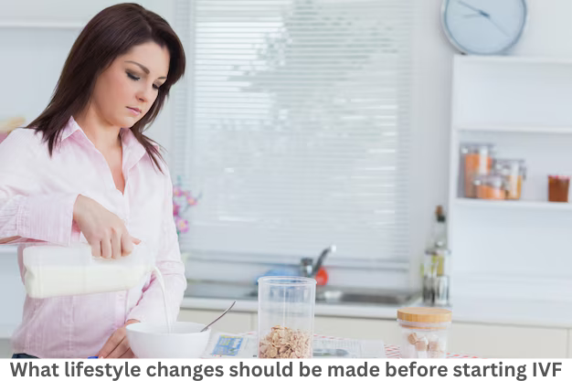 What lifestyle changes should be made before starting IVF?